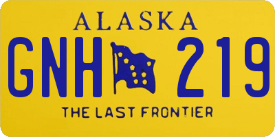 AK license plate GNH219