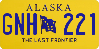 AK license plate GNH221