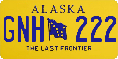 AK license plate GNH222