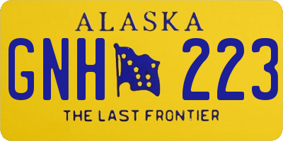 AK license plate GNH223