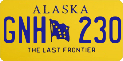 AK license plate GNH230