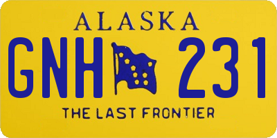 AK license plate GNH231