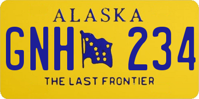 AK license plate GNH234