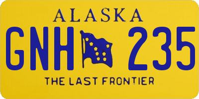 AK license plate GNH235