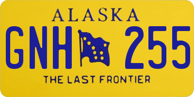 AK license plate GNH255
