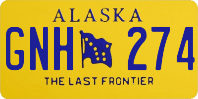 AK license plate GNH274