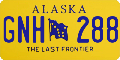 AK license plate GNH288