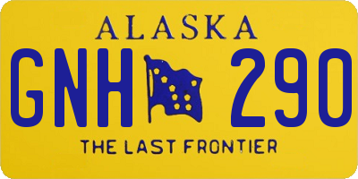AK license plate GNH290