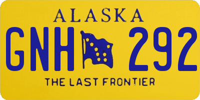 AK license plate GNH292