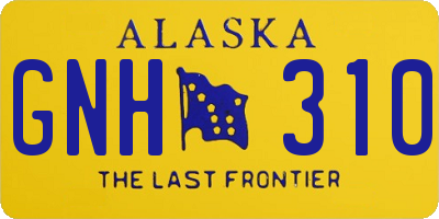 AK license plate GNH310