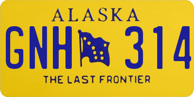 AK license plate GNH314