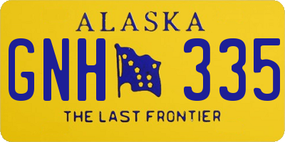 AK license plate GNH335