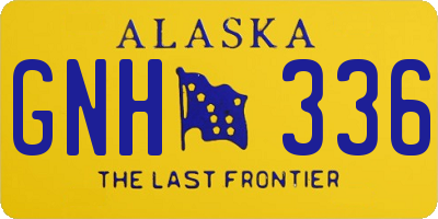 AK license plate GNH336