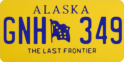 AK license plate GNH349