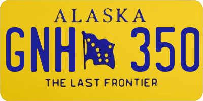 AK license plate GNH350