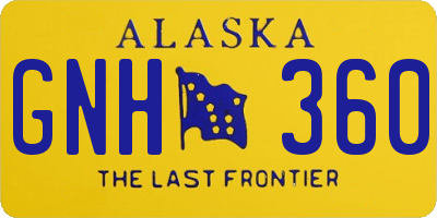 AK license plate GNH360