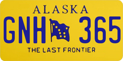 AK license plate GNH365