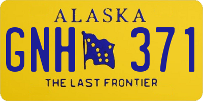 AK license plate GNH371