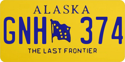 AK license plate GNH374