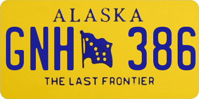 AK license plate GNH386