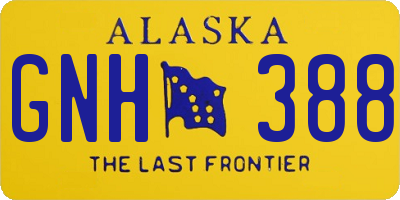 AK license plate GNH388