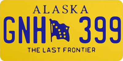 AK license plate GNH399