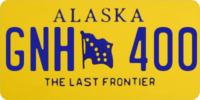 AK license plate GNH400
