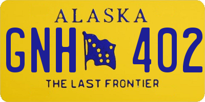 AK license plate GNH402
