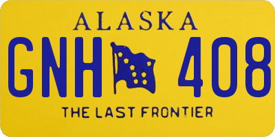 AK license plate GNH408