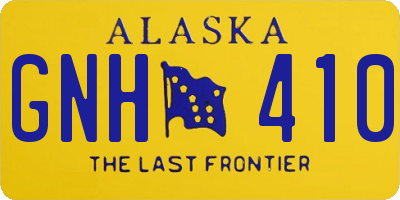 AK license plate GNH410