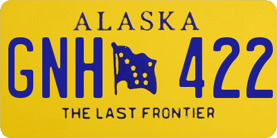 AK license plate GNH422