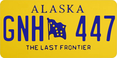 AK license plate GNH447
