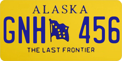 AK license plate GNH456