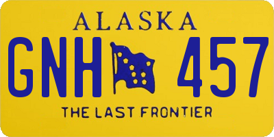 AK license plate GNH457