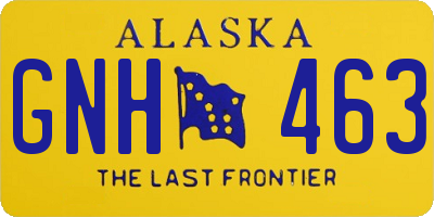 AK license plate GNH463