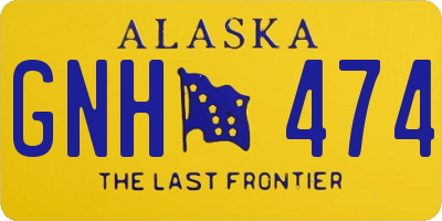 AK license plate GNH474