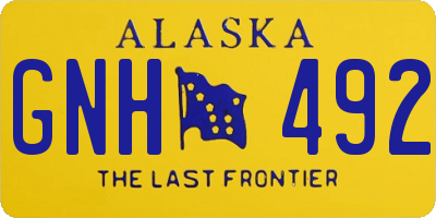 AK license plate GNH492