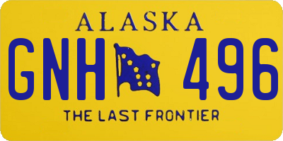 AK license plate GNH496