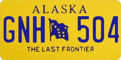 AK license plate GNH504