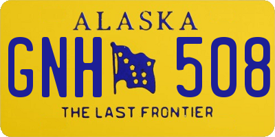 AK license plate GNH508