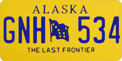 AK license plate GNH534