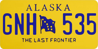 AK license plate GNH535