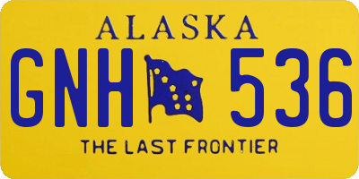 AK license plate GNH536