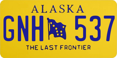 AK license plate GNH537