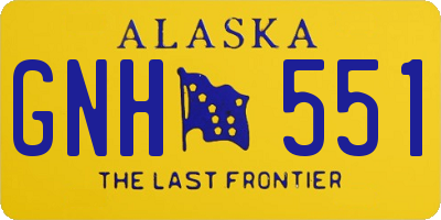 AK license plate GNH551