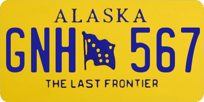 AK license plate GNH567