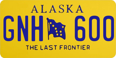 AK license plate GNH600