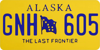 AK license plate GNH605