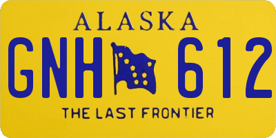 AK license plate GNH612