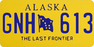AK license plate GNH613